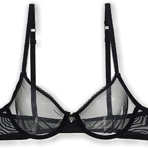 69. Vogue Secret Sheer Mesh See-Through Bra 42C. NIP